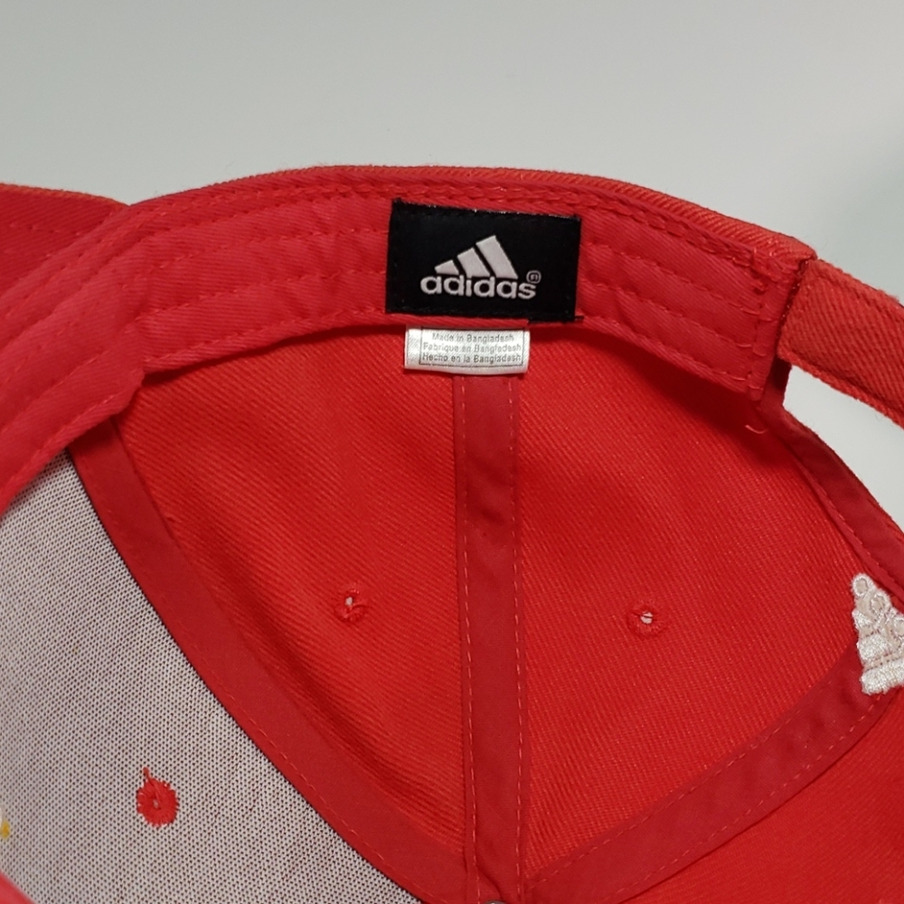 Adidas Chicago Bulls NBA Structured Adjustable Red Snapback Cap 100% Cotton - Picture 16 of 16